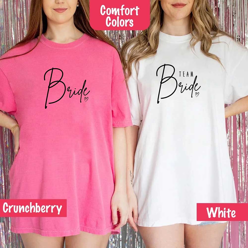 Team Bride Comfort Colors Shirts – Bride, Bridesmaid, Bachelorette Par
