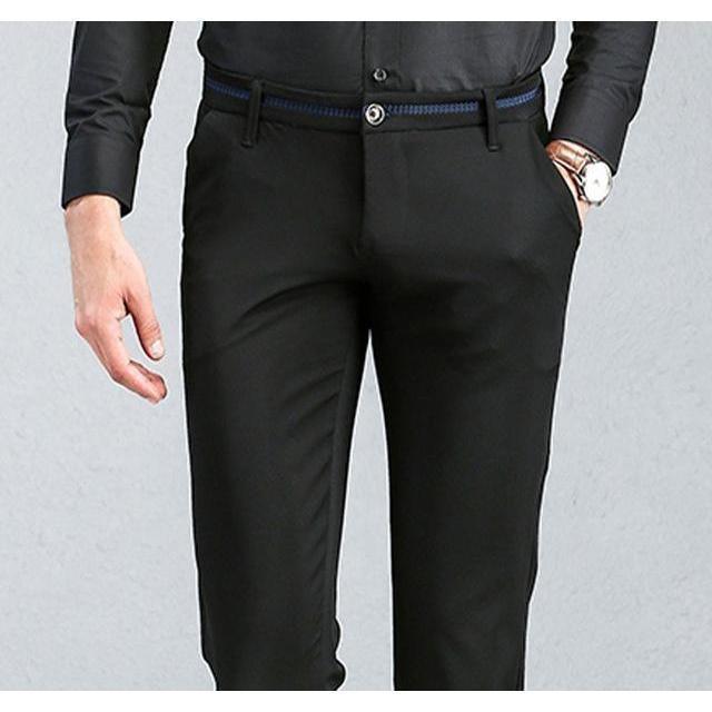 Men's Black Slim Fit Dress Pants