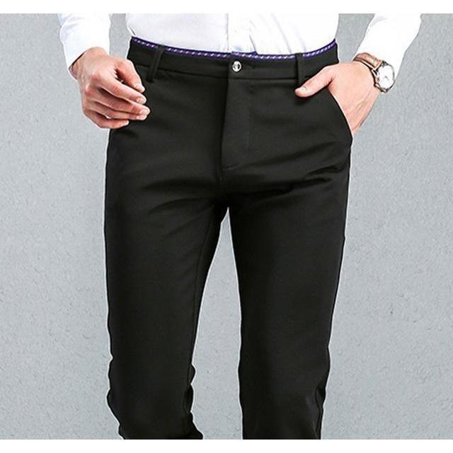 Men's Black Slim Fit Dress Pants