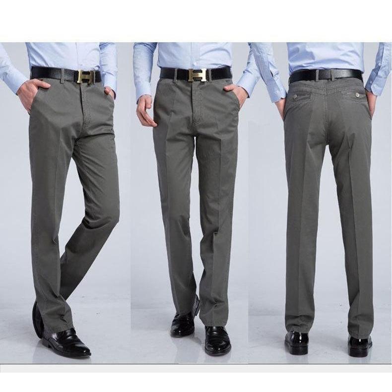 Men's Dark Gray Slim Fit Dress Pants