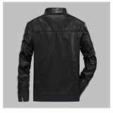 Men's Slim Leather Jacket - 2 Colors-Jacket-Gentleman.Clothing