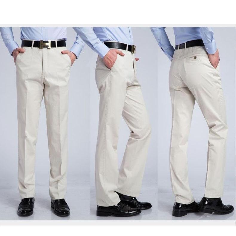 Men's White Slim Fit Dress Pants