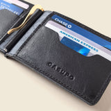 Bifold Money Clip Wallet - Black-Money Clip Wallet-Gentleman.Clothing