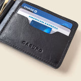 Bifold Money Clip Wallet - Black-Money Clip Wallet-Gentleman.Clothing