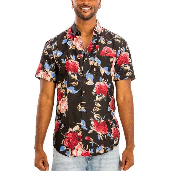 Bloom & Bold Men's Floral Shirt-Shirt-Gentleman.Clothing