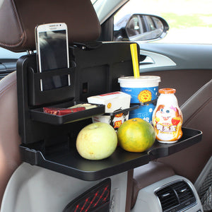 Car Dining Tray Chair Back Storage Table Small Dining Table Car Chair Back Drink Rack Mobile Phone Rack Car Supplies-Gadgets-Gentleman.Clothing