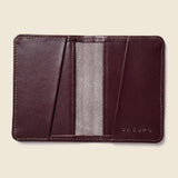 Compact Bifold Wallet with RFID Protection - Burgundy-Small Bifold-Gentleman.Clothing
