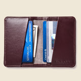 Compact Bifold Wallet with RFID Protection - Burgundy-Small Bifold-Gentleman.Clothing