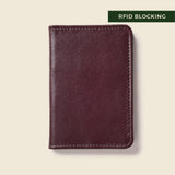 Compact Bifold Wallet with RFID Protection - Burgundy-Small Bifold-Gentleman.Clothing