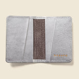 Compact Bifold with RFID Protection - Silver-Small Bifold-Gentleman.Clothing