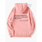 ''Dear Person Behind Me'' Plush Hoodie-hoodie-Gentleman.Clothing