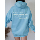 ''Dear Person Behind Me'' Plush Hoodie-hoodie-Gentleman.Clothing