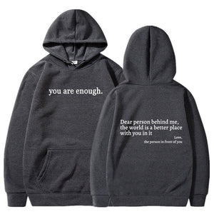 ''Dear Person Behind Me'' Plush Hoodie-hoodie-Gentleman.Clothing