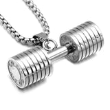 Dumbbell Pendant Necklace-Necklaces-Gentleman.Clothing