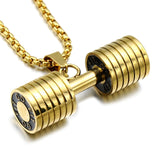 Dumbbell Pendant Necklace-Necklaces-Gentleman.Clothing