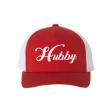 Embroidered Hubby Trucker Hat – Classic Mesh Cap for Wedding or Anniversary-Hats-Gentleman.Clothing