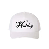 Embroidered Hubby Trucker Hat – Classic Mesh Cap for Wedding or Anniversary-Hats-Gentleman.Clothing