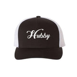 Embroidered Hubby Trucker Hat – Classic Mesh Cap for Wedding or Anniversary-Hats-Gentleman.Clothing