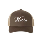 Embroidered Hubby Trucker Hat – Classic Mesh Cap for Wedding or Anniversary-Hats-Gentleman.Clothing
