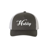 Embroidered Hubby Trucker Hat – Classic Mesh Cap for Wedding or Anniversary-Hats-Gentleman.Clothing