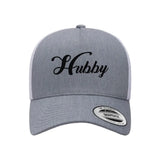 Embroidered Hubby Trucker Hat – Classic Mesh Cap for Wedding or Anniversary-Hats-Gentleman.Clothing