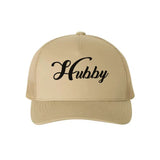 Embroidered Hubby Trucker Hat – Classic Mesh Cap for Wedding or Anniversary-Hats-Gentleman.Clothing