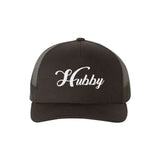 Embroidered Hubby Trucker Hat – Classic Mesh Cap for Wedding or Anniversary-Hats-Gentleman.Clothing