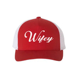 Embroidered Wifey Trucker Hat – Classic Mesh Cap for Wedding or Anniversary-Hats-Gentleman.Clothing