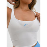 Ethika - Americana - Blue | Womens Ribbed Crop Tank-Tanks & Tees-Gentleman.Clothing