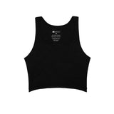 Ethika - Black - Solid Black | Womens Ribbed Crop Tank-Tanks & Tees-Gentleman.Clothing