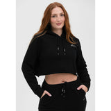 Ethika - Black | Womens Crop Hoodie-Sweatshirts & Hoodies-Gentleman.Clothing