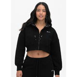 Ethika - Black | Womens Crop Zip Hoodie-Jackets-Gentleman.Clothing