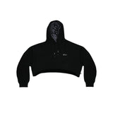 Ethika - Black | Womens Fitted Crop Zip Hoodie-Jackets-Gentleman.Clothing