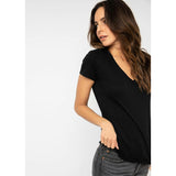 Ethika - Black | Womens V-neck Tee-Tanks & Tees-Gentleman.Clothing