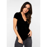 Ethika - Black | Womens V-neck Tee-Tanks & Tees-Gentleman.Clothing