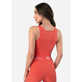 Ethika - Coral | Womens Ribbed Crop Tank-Tanks & Tees-Gentleman.Clothing