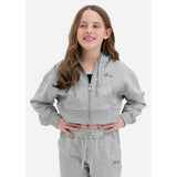 Ethika - Heather | Girls Crop Zip Hoodie-Jackets-Gentleman.Clothing