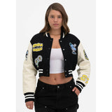 Ethika - Upper Case | Womens Crop Varsity Jacket-Jackets-Gentleman.Clothing