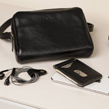 Fanny Pack Black-Dopp Toiletry Bag-Gentleman.Clothing