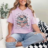 Floral Book Lover Tee – Too Many Books Shirt, Trendy Bookworm Gift for Her, Women's T-Shirt-T-Shirt-Gentleman.Clothing