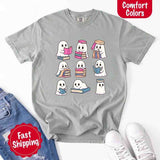 Ghost Reading Comfort Colors Shirt – Spooky Book Lover Halloween Tee-T-Shirt-Gentleman.Clothing