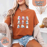 Ghost Reading Comfort Colors Shirt – Spooky Book Lover Halloween Tee-T-Shirt-Gentleman.Clothing