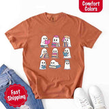 Ghost Reading Comfort Colors Shirt – Spooky Book Lover Halloween Tee-T-Shirt-Gentleman.Clothing