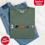 Halloween Icons Comfort Colors Shirt – Pumpkin & Ghost Fall Tee-T-Shirt-Gentleman.Clothing