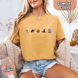 Halloween Icons Comfort Colors Shirt – Pumpkin & Ghost Fall Tee-T-Shirt-Gentleman.Clothing