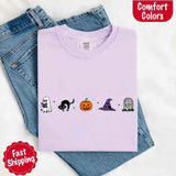 Halloween Icons Comfort Colors Shirt – Pumpkin & Ghost Fall Tee-T-Shirt-Gentleman.Clothing