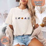 Halloween Icons Comfort Colors Shirt – Pumpkin & Ghost Fall Tee-T-Shirt-Gentleman.Clothing