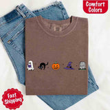 Halloween Icons Comfort Colors Shirt – Pumpkin & Ghost Fall Tee-T-Shirt-Gentleman.Clothing