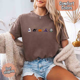 Halloween Icons Comfort Colors Shirt – Pumpkin & Ghost Fall Tee-T-Shirt-Gentleman.Clothing