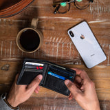 Large Billfold Wallet - Black-Large Bifold-Gentleman.Clothing